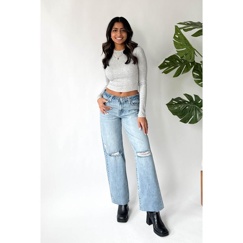 High Waist Light Wash Jeans