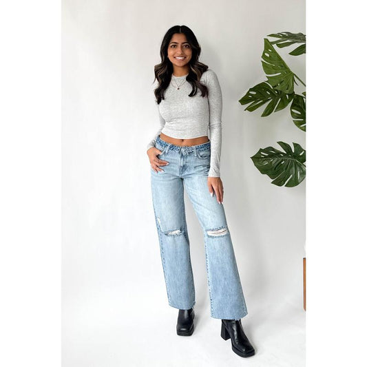 High Waist Light Wash Jeans