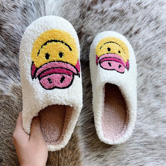 Cowboy Smiley Slippers