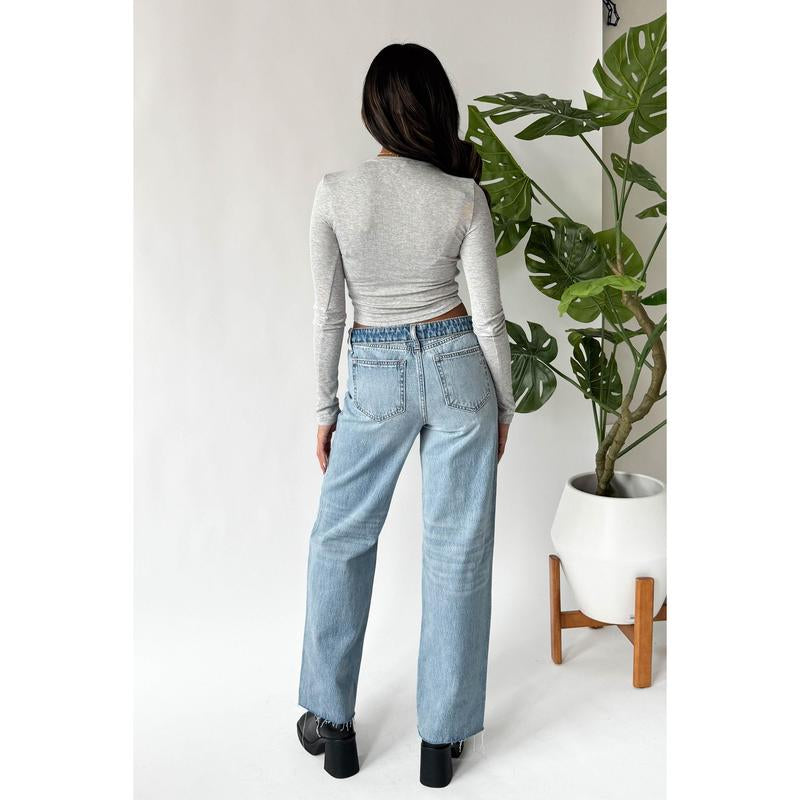 High Waist Light Wash Jeans