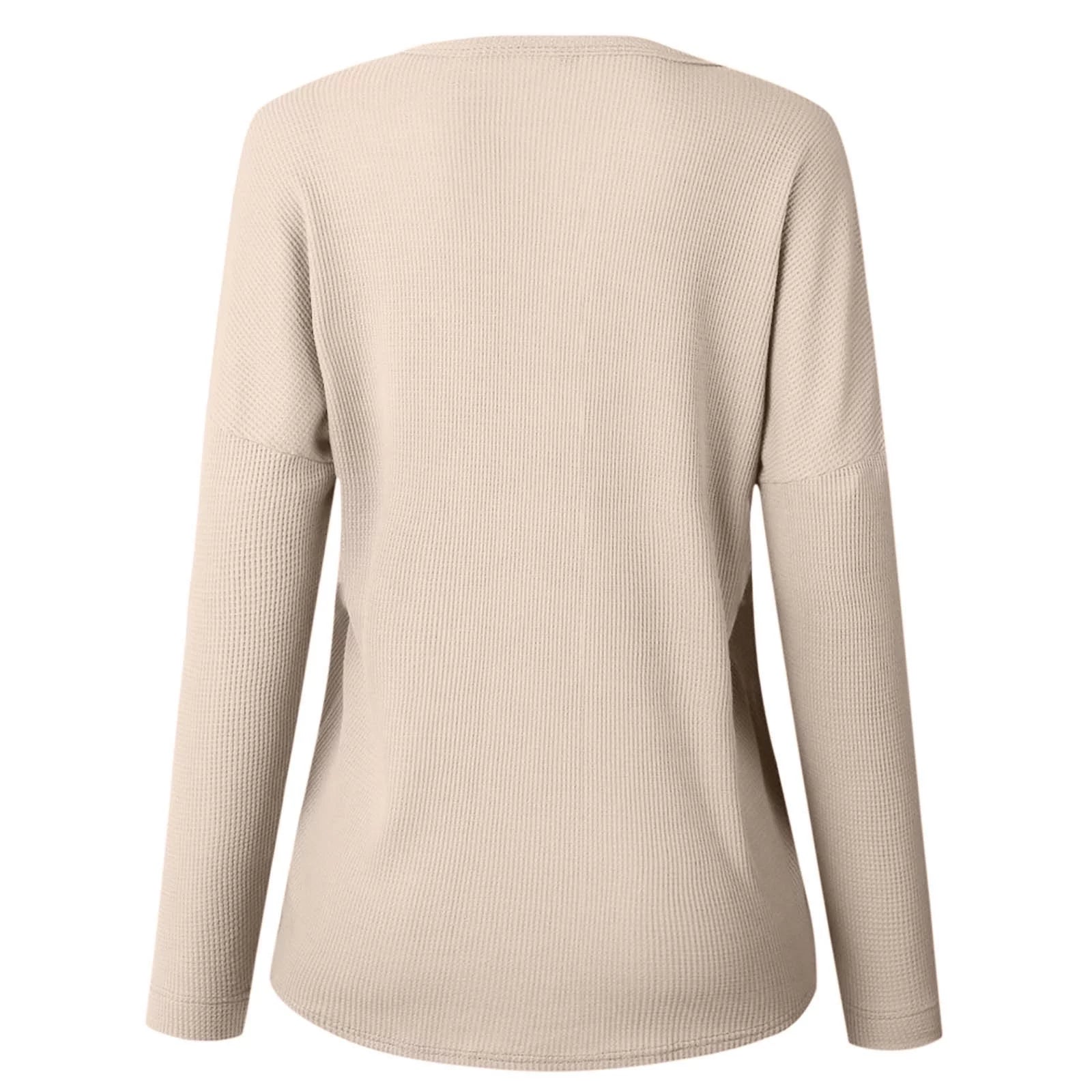 Waffle Knit Button Top