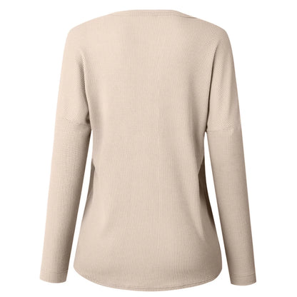 Waffle Knit Button Top