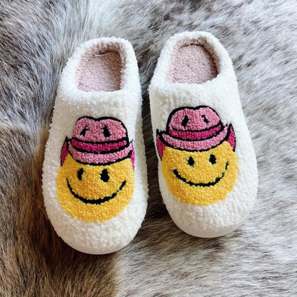 Cowboy Smiley Slippers